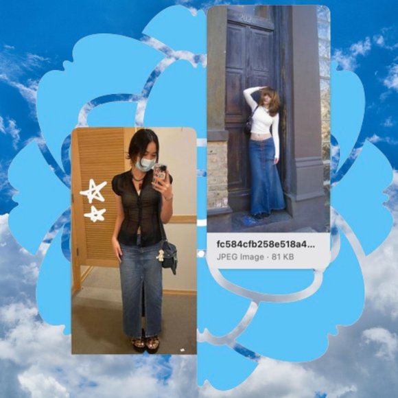 ☆90s lace-up denim skirt☆ - Picture 3 of 3